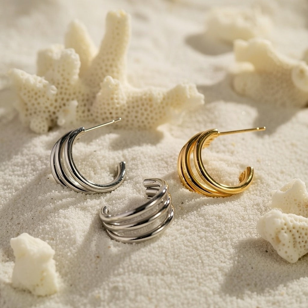 Haven ~ Silver statement hoops image 4