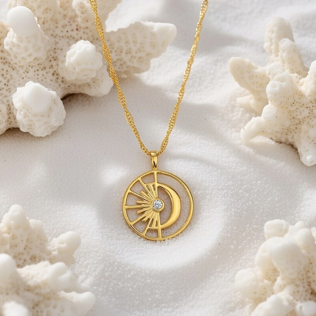 Paris ~ Sun & Moon necklace image 6