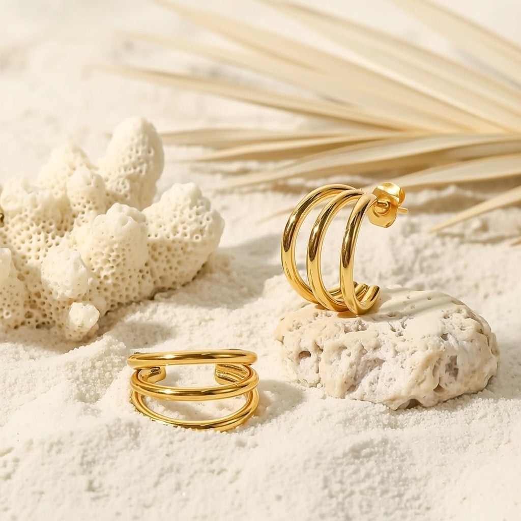 Haven ~ Gold Statement hoops image 4