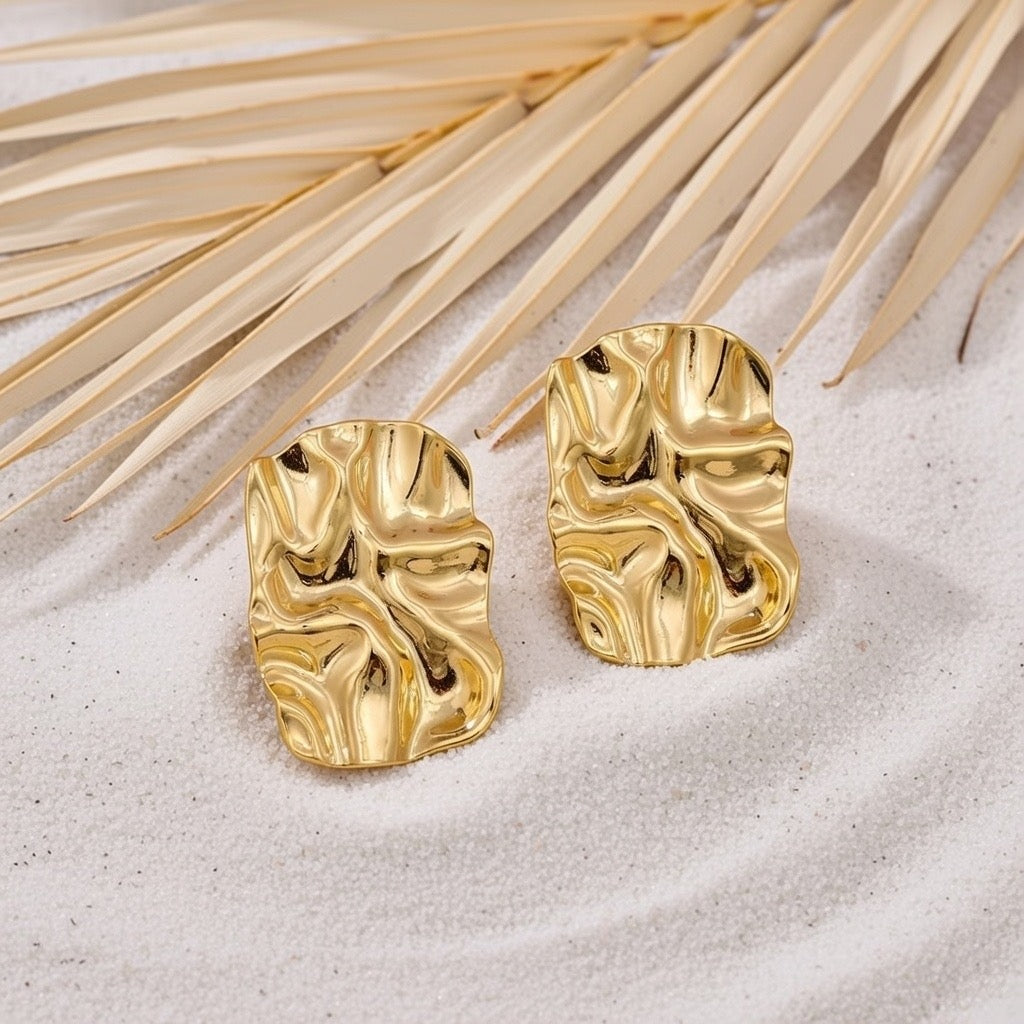 Estelle ~ Abstract  Hammered earrings image 6