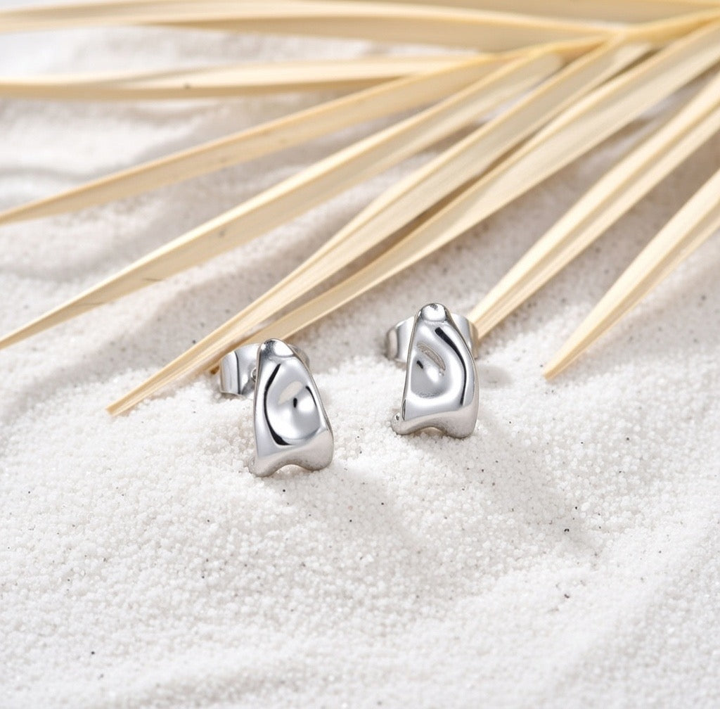 Brielle ~ Silver dainty earrings image 2