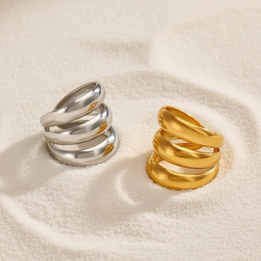 Ava ~ Silver statement Ring image 4
