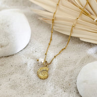 Lexi ~ Shell  and Freshwater pearl necklace image 2