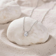 Avery ~ Silver tear drop necklace image 5