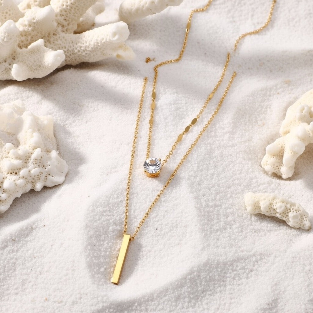 Amara ~ double chain necklace image 3
