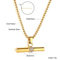 Elowyn ~ CZ bar necklace image 7