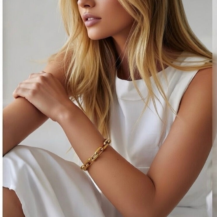 Stacey ~  Square link bracelet image 0