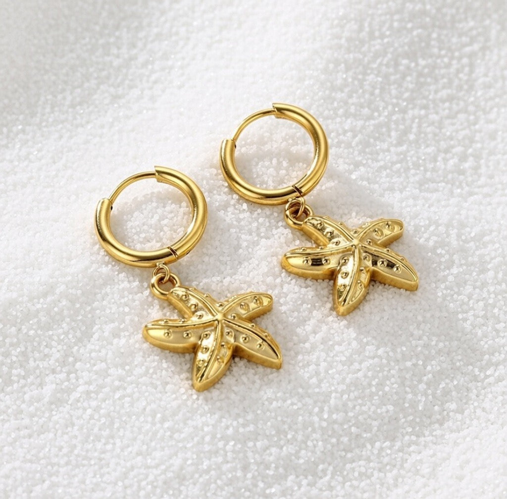 Addy ~ Huggie starfish earrings image 2