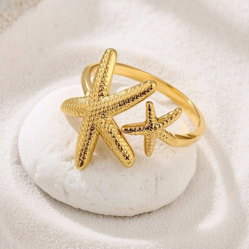 Alora ~ Gold Starfish ring image 4