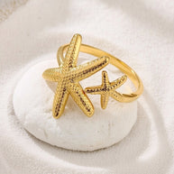 Alora ~ Gold Starfish ring image 4