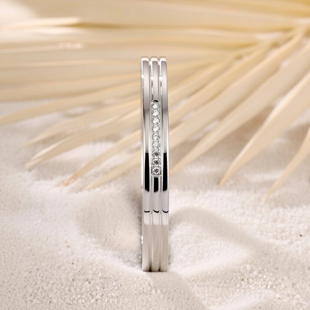 Maya ~ Silver CZ Diamonte bracelet image 3