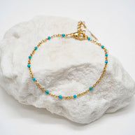 Cleo ~ Dainty ocean blue bracelet image 4
