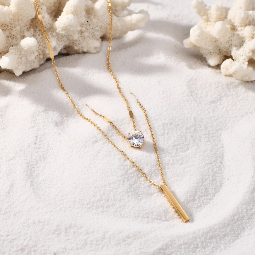 Amara ~ double chain necklace image 4