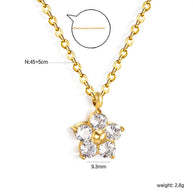 Trinity ~ Dainty CZ flower necklace image 6