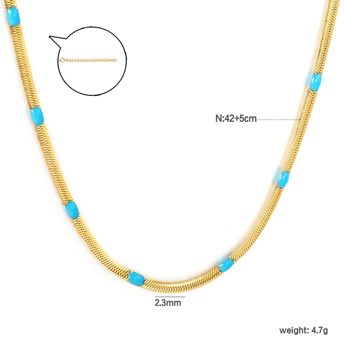 Coralie ~ Blue and gold necklace image 6
