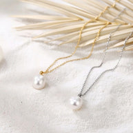 Seya ~ Silver freshwater pearl necklace image 2