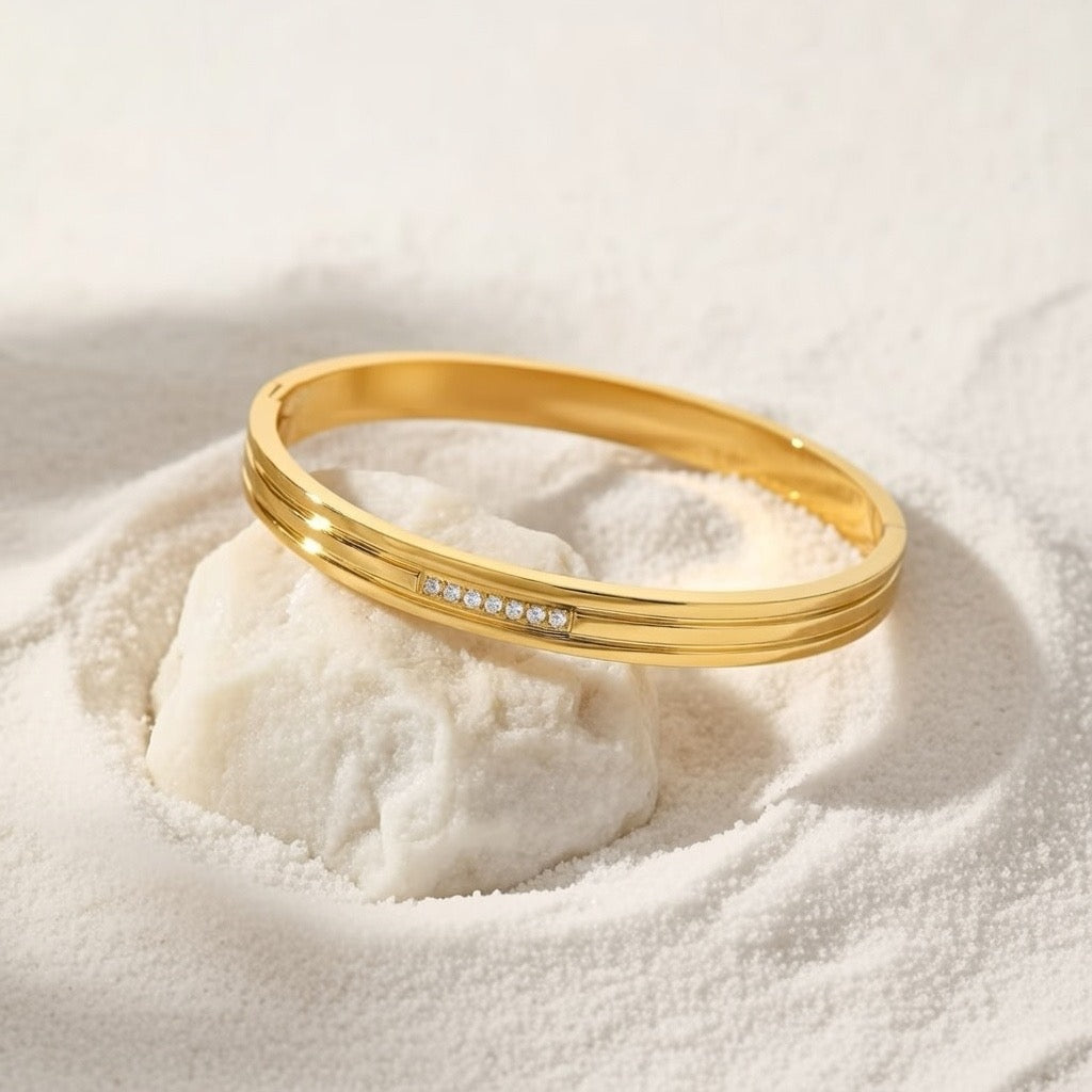 Maya ~ Gold CZ bangle image 4