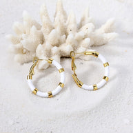 Skye ~ White and gold hoops image 1