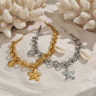 Anastasia ~ Silver ocean charm bracelet image 5