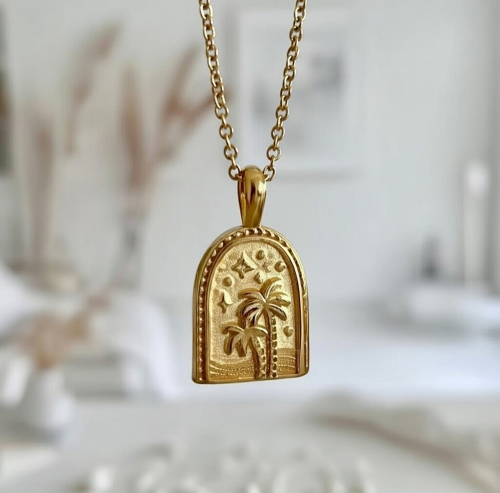 Emmie ~ Boho palm necklace image 2