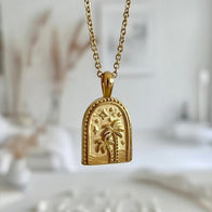 Emmie ~ Boho palm necklace image 2