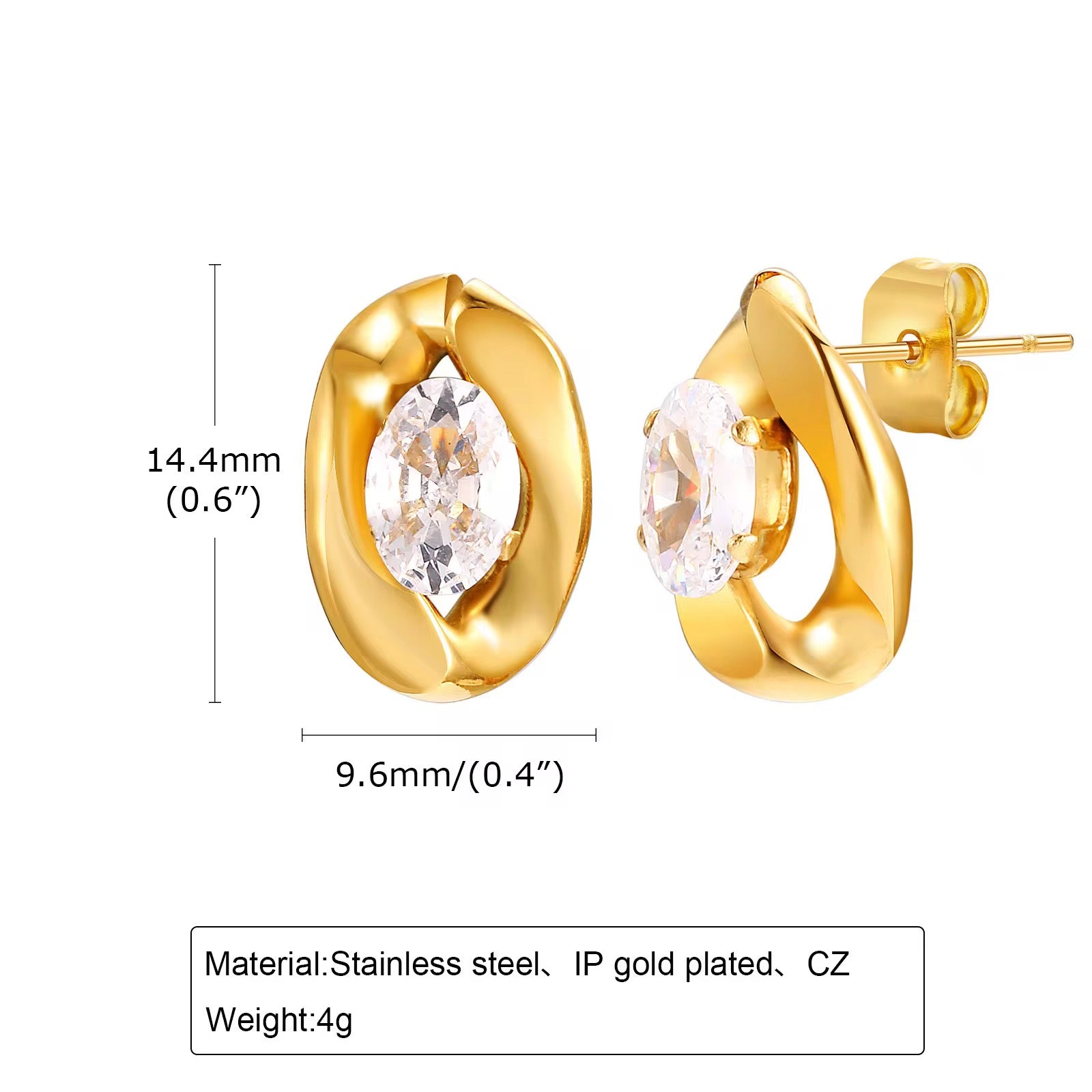 Halee ~ CZ Abstract earrings image 7