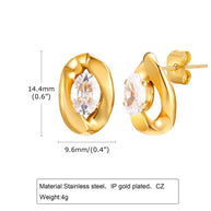 Halee ~ CZ Abstract earrings image 7
