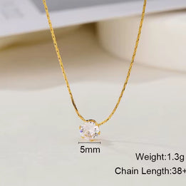 Henrietta ~ Silver CZ stone necklace image 5