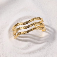 Bondi ~  Gold wave bangle image 2