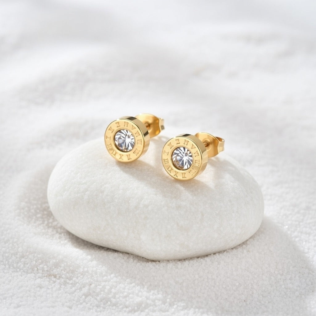 Lennie ~ Roman numeral studs image 3