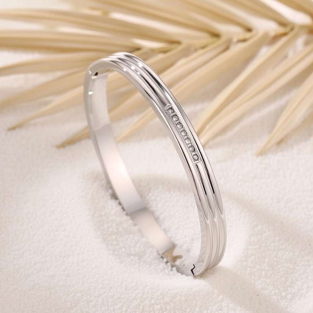 Maya ~ Silver CZ Diamonte bracelet image 4