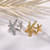 Alora ~Silver starfish ring image 3