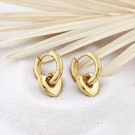 Gracie ~ Gold Heart earrings image 2