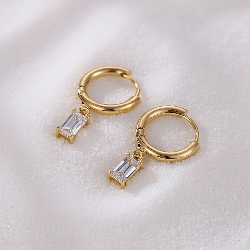 Khalani ~ Dainty CZ Huggies image 3