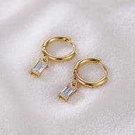 Khalani ~ Dainty CZ Huggies image 3
