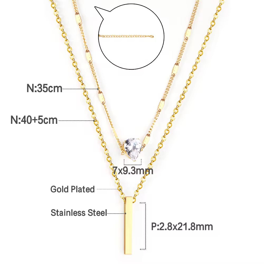 Amara ~ double chain necklace image 6
