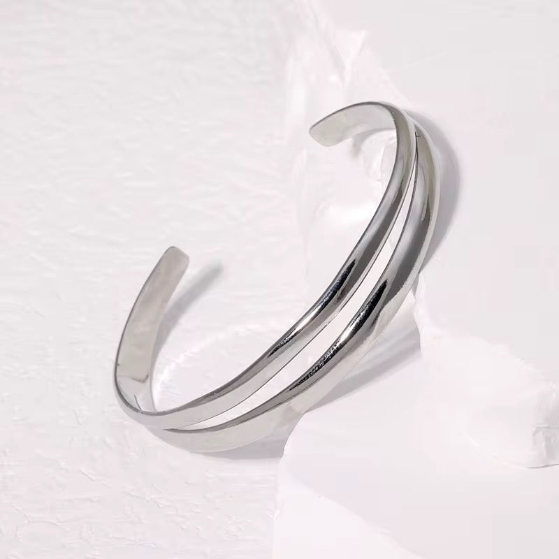 Aspen ~ Silver Double bangle image 3