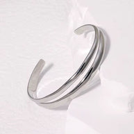Aspen ~ Silver Double bangle image 3