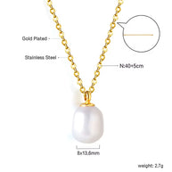 Seya ~ Gold Freshwater pearl necklace image 6