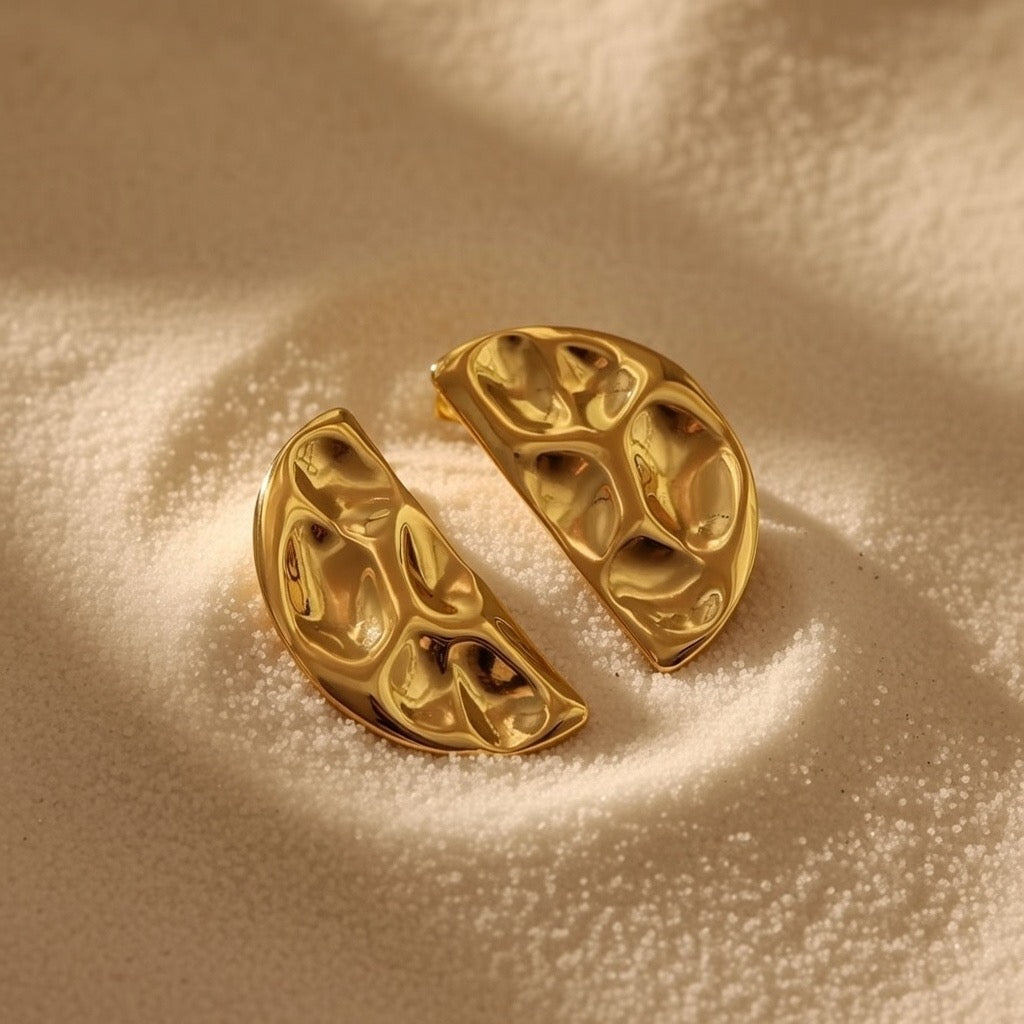 Erin ~ Statement hammered earrings image 4