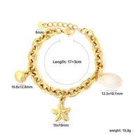 Anastasia ~ Gold sea charm bracelet image 10