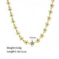 Bella ~ Blue flower necklace image 6