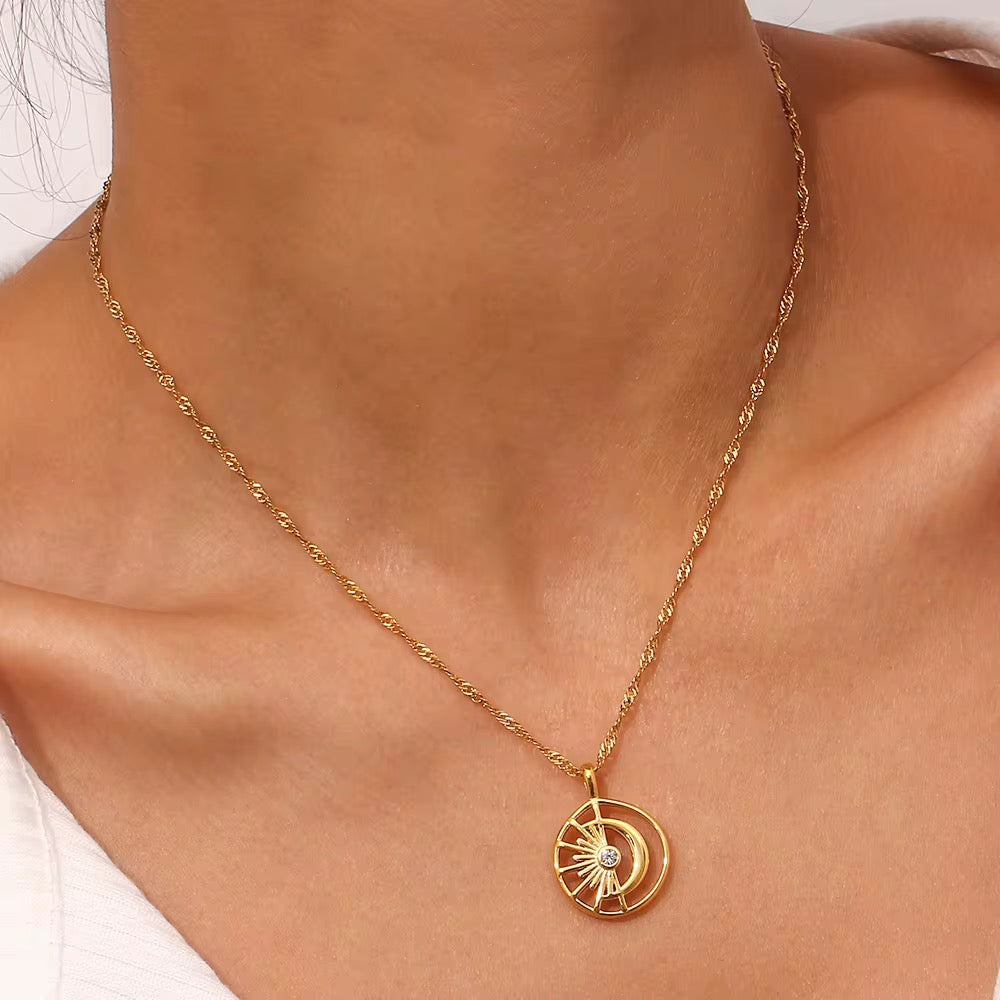 Paris ~ Sun & Moon necklace image 2