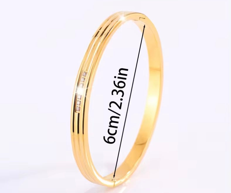 Maya ~ Gold CZ bangle image 7