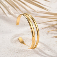 Aspen ~ Gold double bangle image 1