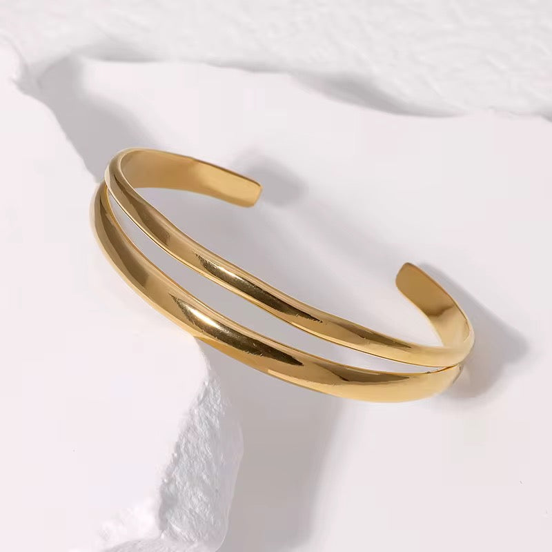 Aspen ~ Gold double bangle image 3