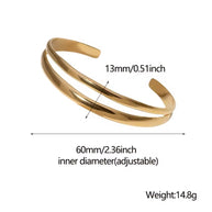 Aspen ~ Gold double bangle image 6