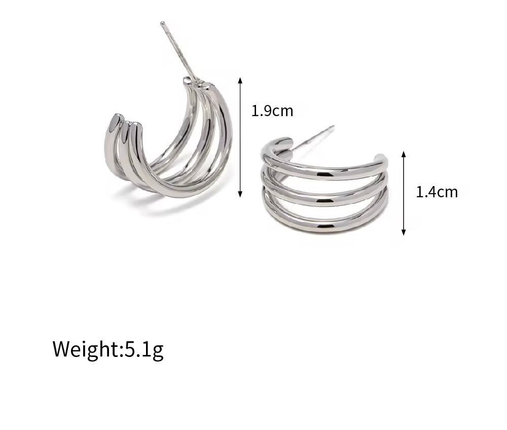 Haven ~ Silver statement hoops image 7