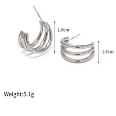 Haven ~ Silver statement hoops image 7
