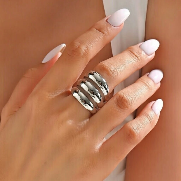 Ava ~ Silver statement Ring image 0